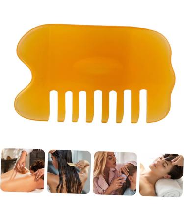 FOMIYES 2pcs Comb Multitools - Acupuncture Head Massager & Gua Sha Hairbrush Scraping Tool Heat Jade Massage Board - Orange 9.5X5.8X1cm - International Shipping Available - Buy Online on GoSupps.com