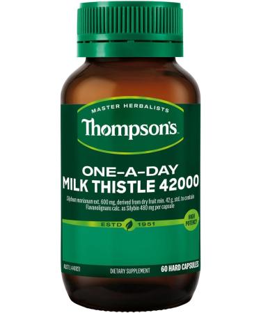 Thompsons Milk Thistle 42 000 Helps Liver Function 60 Capsules - Buy Online on GoSupps.com