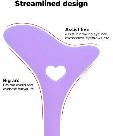 Eyeliner Stencil Professional Silicone Mascara Lipstick Drawing Aid Makeup Applicator Tool Multifunctional Eye Makeup Tool for Beginners(Purple) - Buy Online on GoSupps.com
