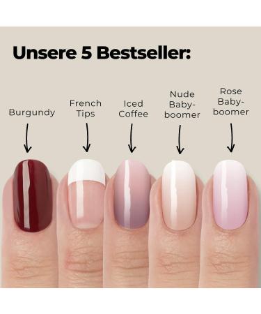 Original Miss Sophie Nagel Sticker Set | No Splinters | Long-Lasting | Easy Application | Premium Nail Polish Foil | 5-Pack Bestsellers - Buy Online on GoSupps.com