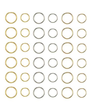 180 pieces of hair rings braid rings 3 colors / 2 sizes hair rings lichen rings hair bands hair loop clips for punk hip hop diy hairstyle