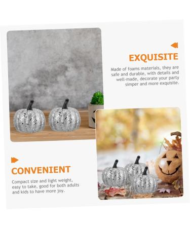 Alipis 20 Pcs Foam Pumpkin Halloween Party Decor Realistic Vegetables Decorative Foam Vegetables Pumpkin Decoration Mini Artificial Pumpkins Faux Pumpkin Craft Powder Silverx2pcs 5CMx2pcs - Buy Online on GoSupps.com