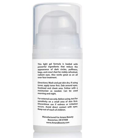 Peptide & Hyaluronic Acid Eye Cream Gel for Dark Circles & Puffiness - 0.5 fl. oz - Buy Online on GoSupps.com