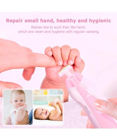 6-in-1 Baby Nail File Safety Cutter with LED Light - Safe & Quiet Trimmer for Newborns and Toddlers (Pink) - Buy Online on GoSupps.com