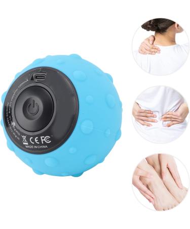 Vibrating Massage Ball (Spanish Blue) - 5 Speed Deep Tissue Muscle Massage for Ultimate Relaxation | International Shipping - Buy Online on GoSupps.com