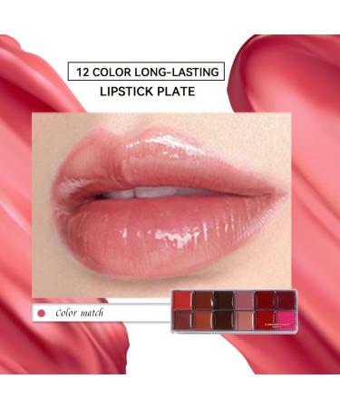  G n rique Matte Lipstick Palette Set of 12 Cream Lip Colors Long-Lasting Smooth Formula | Trendy Shade Collection Color for Multi-Shade Makeup Party Cosmetics - Buy Online on GoSupps.com