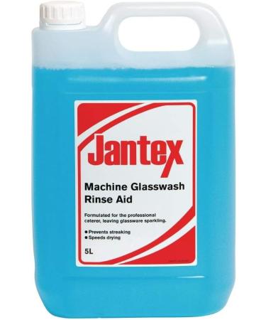 Jantex CF979 Jantex Glass Wash Rinse Aid 1 L x 5 L & CF977 Dishwasher Rinse Aid Concentrate 5Ltr + CF977 Dishwasher Rinse Aid Concentrate 5Ltr - Buy Online on GoSupps.com