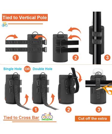 DESIGN WISH 2-Pack 24oz Bicycle Bottle Holder - Screwless Beverage Holder for Bikes - Black Water Bottle Bracket & Mains Bag Compatible (591ml) - Buy Online on GoSupps.com