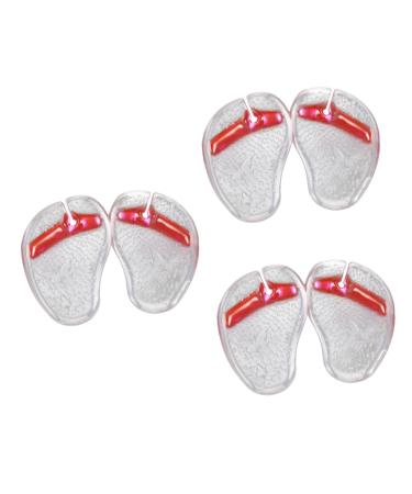 FOMIYES 3pcs Flip-Flops Forefoot Pads Metatarsal Cushions Half Shoe Insoles Horseshoe Pad Sandal Slippers Toe Shoe Pads Clear Jel Women's Front Feet Pink Pinkx3pcs mediumx3pcs