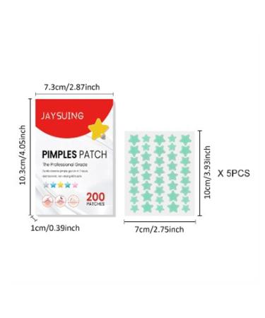 200 Multicolour Stochastic Star-Shaped Hydrocolloid Acne Patches Zit Absorbing Face Stickers for Skin Care | International Shipping Available - Buy Online on GoSupps.com