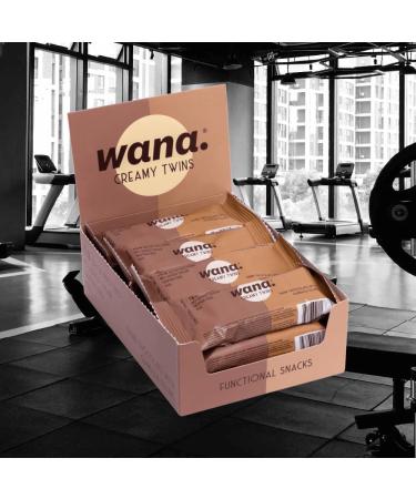 Wana | Creamy Twins (12x45g) | Protein Bars | No added sugar - Chocolate Gianduja Cream - Buy Online on GoSupps.com