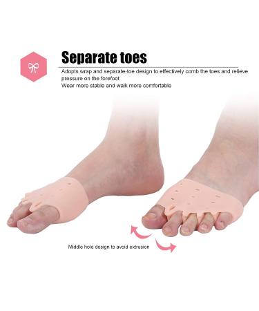 5pcs Full Foot 5 Holes Hallux Valgus Corrector Bunion Splints - High Elasticity SEBS Toe Straightener Pad for Bunion Relief - Leg & Foot Supports (Brighten Skin Tone) - Buy Online on GoSupps.com