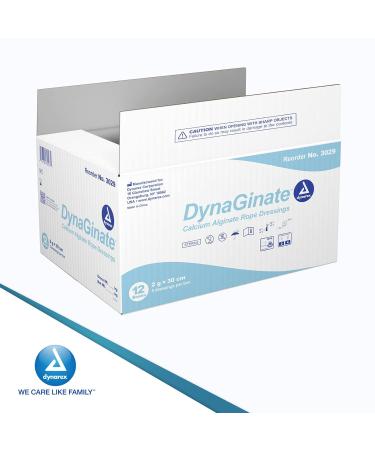 Buy Dynarex DynaGinate Calcium Alginate Wound Dressing - Sterile Non-Stick Gel Pads for Heavy Exudation - 2g x 30cm - 12 Boxes of 5 - Fast International Shipping - Buy Online on GoSupps.com