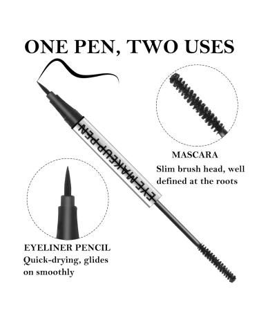 BOOBEES 2 In 1 Eye Make-Up: Double-Ended Eyeliner Pen & Mascara | Waterproof Quick Dry & Long-Lasting for Charming Eyes | Premium Quality - Buy Online on GoSupps.com