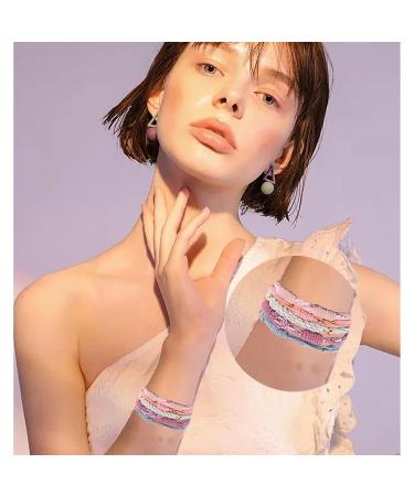 FINZOR 40Pcs Bohemian Morandi Hair Ties Set - Elastic Bracelets for Women - Ideal for Thick Hair and Ponytails - Mother's Day Gift - Colorful - Buy Online on GoSupps.com