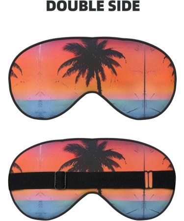 Tropical Sunset Print Unisex Eye Mask - Soft Light-Blocking Comfortable Sleep Mask for International Shipping - Buy Online on GoSupps.com