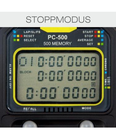 Sch tt PC-500 Digital Stopwatch - 500 Memories Time & Date Dual Timer | Professional Training Stopwatch for Festivals | International Shipping - Buy Online on GoSupps.com