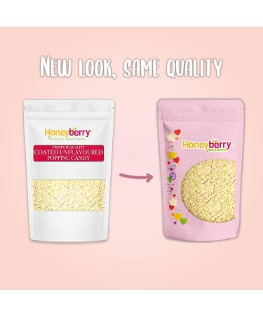 Coated Popping Candy 500g - Cocoa Butter Coated Unflavoured Natural Plain Popping Candy for Baking Cake Decoration Plain Coated 500g - Buy Online on GoSupps.com