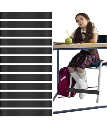 Clisted 12 Pcs Exercise Stretching Resistance Band for Kids with Fidgety Feet for Chairs ADHD Tools Flexible Seating for Classroom Elementary (Black) - Buy Online on GoSupps.com