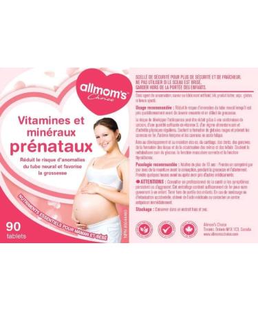Prenatal Vitamins with 1000mcg Folate Folic Acid Prepares You for Conception and Childbearing 23 Vitamins and Minerals Includes Iron Calcium Vitamin D Biotin 90 Days Supply - Allmom's Choice - Buy Online on GoSupps.com