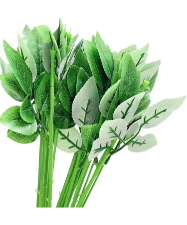 Yesok 50Pcs Floral Wire Stems with Leaves for DIY Craft Bouquet Making - Buy Online on GoSupps.com