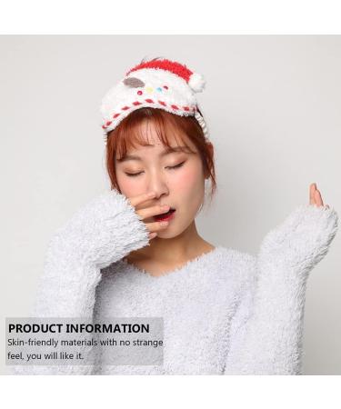 Shop 1pc Christmas Sleep Mask - Plush Eye Covers for Travel & Office | Cozy Polyester Sleeping Mask for Festive Relaxation - Buy Online on GoSupps.com