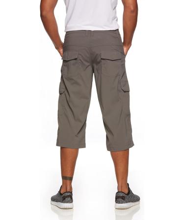 Jeff Green Men's Elastic Quick-Drying Lightweight Three-Quarter Cargo Pants - Outdoor Functional Wear in Tornado Grey - XXL - International Shipping Available - Buy Online on GoSupps.com