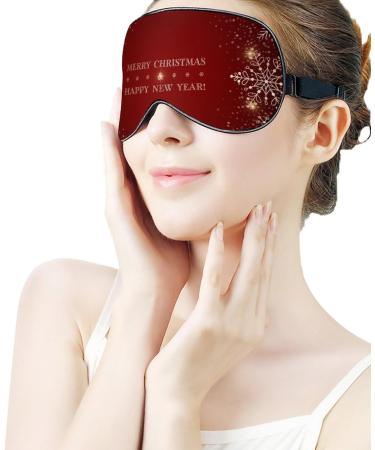 Golden Snowflakes Sleep Mask - Adjustable Strap Eye Cover for Sleeping, Blocking Light - Ideal for Men and Women - Great for Night Travel and Naps - Buy Online on GoSupps.com