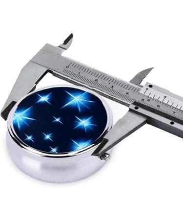 Buy Cartoon Blue Star Round Pill Box Organizer 3 Compartment Travel Pill Box for Easy Medication Management - Buy Online on GoSupps.com