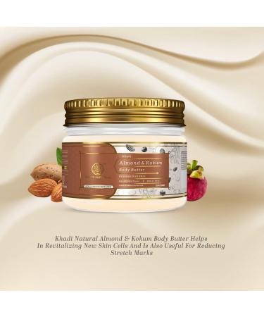 Khadi Natural Khadi Natural Almond & Kokum Body Butter 200Gm| Deeply nourishing|With Shea butter | All day hydration|Suitable for All Skin Types - Buy Online on GoSupps.com