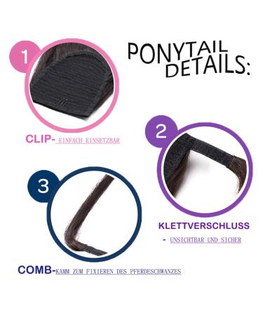 Buy Dark Brown Real Hair Clip-In Ponytail Extension - 40 cm Braid Hair Piece | Premium Quality #2-2 (80 g) - International Shipping Available - Buy Online on GoSupps.com
