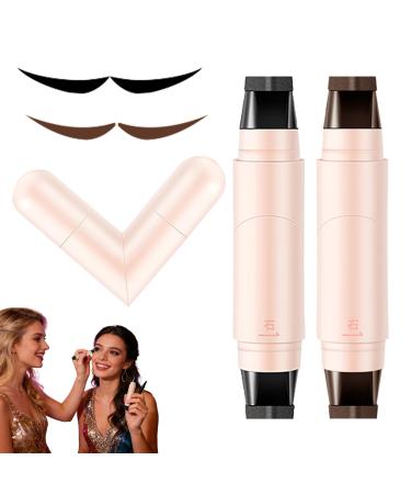 Eyeliner Stamp Tampon Eyeliner Double T te 2 Pochoir Pliable Pour Les Yeux Et Anti-T ches Stylo Tampon Eyeliners Ail Eye Liner Longue Dur e Avec Poin on For Parties Travel Workdays Weddings