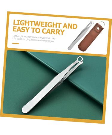 MERRYHAPY Round Nose Hair Clip & Trimmer Set for Men - Stainless Steel Nose & Ear Hair Removal Tool - 9.80X1.00X0.50CM - Buy Online on GoSupps.com