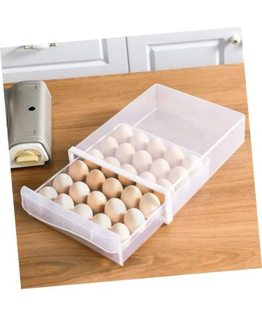 Hohopeti 1 pc Box refrigerator egg drawer fridge egg container refrigerator egg holder Transparent Color 36X26CM double-deck - Buy Online on GoSupps.com