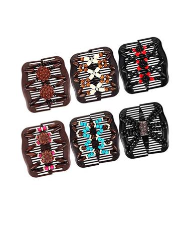 6 Pieces Pearl Hair Clips Magic Elastic Double Clips for DIY Hair Styling | Multifunctional Hair Combs & Holders - Buy Online on GoSupps.com