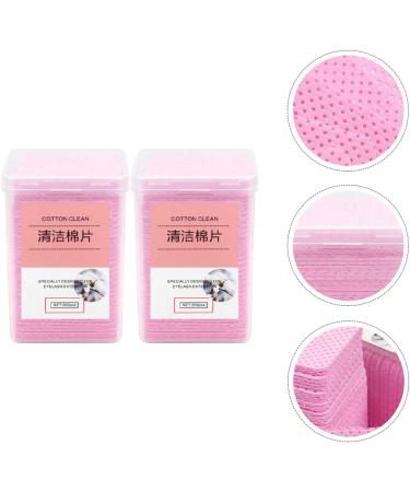 Minkissy 800 Pcs Glue Wipes - Lash Glue Cleaning Pads & Nail Polish Remover | Non-Woven 4.8x4.8cm | Pink - Buy Online on GoSupps.com