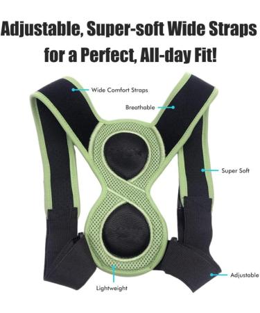 Adjustable Lightweight Posture Corrector - Back Support for Relief from Slouching & Text Neck | International Shipping Available - Buy Online on GoSupps.com