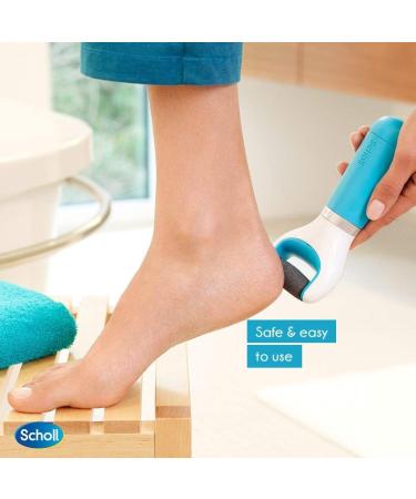 Scholl Velvet Smooth Electric Pedicure - Cracked Heels Treatment with Diamond Crystals - Light Blue - 1 Pack - Buy Online on GoSupps.com