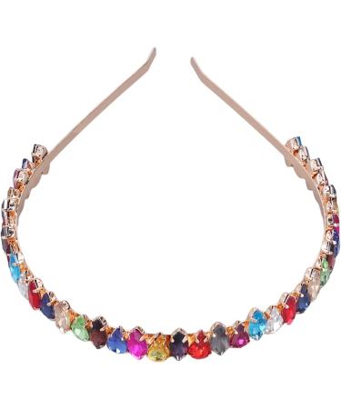 Buachoi Rhinestone Headband - Fashionable Pearl & Crystal Hair Accessories for Weddings Birthdays Parties | Colorful Women's Headdress - Buy Online on GoSupps.com