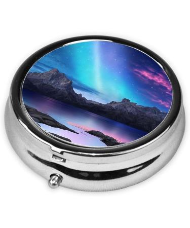 3D Space Printed Mini Round Pill Box - 3 Compartment Travel Organizer for Medicine - Portable Pill Case for Home & Office - Buy Online on GoSupps.com