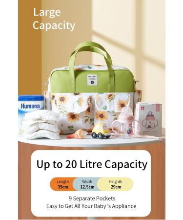 Kamay's Waterproof Mummy Shoulder Bag Diaper Bag - White Grass Rabbit Design | Large, Lightweight, & Chic Tote/Messenger Style with Changing Mat | Adjustable Straps - Ideal for Moms on the Go - Buy Online on GoSupps.com