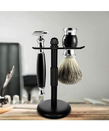 Favali Razor Plane Stand - Dark Chrome Shaving Brush Holder for Safety Cartridge & Disposable Razors - Shaving Rack Bracket - Buy Online on GoSupps.com