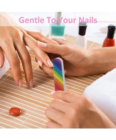 12 PCS Nail File Emery Board Professional Double Sided 100/180 Grit Nail Buffer Colorful Manicure Pedicure Nail Art Tools for Women Girls - Buy Online on GoSupps.com