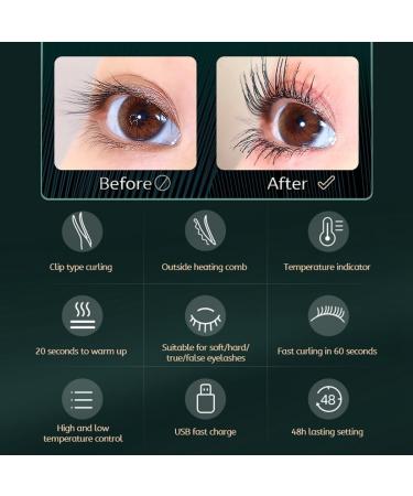 Professional USB Rechargeable Infrared Eyelash Curling Tool - Portable Electric Curler Clip for Eyelashes Made with Durable Plastic - Buy Online on GoSupps.com