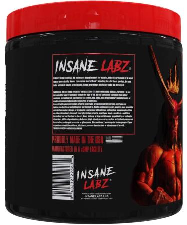 Insane Labz Hellboy Edition Pre Workout Powder - High Stimulant NO Booster with Beta Alanine, L Citrulline, Caffeine - Boost Focus, Energy, Endurance, Nitric Oxide - 35 Servings Fruit Punch - Buy Online on GoSupps.com