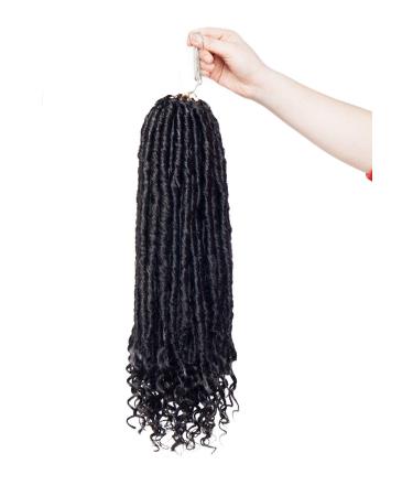 Buy Ombre Lichen Faux Locs with Curly Ends - 16 Inch Synthetic Crochet Dreadlocks (3 Packs) - Natural Black Hair Extensions for Stunning Styles - Buy Online on GoSupps.com