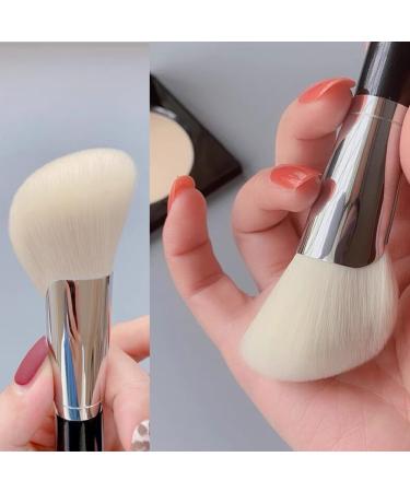 Angled Blush Brush Large Powder Mineral Brush Foundation Makeup Brush Powder Brush and Blush Brush for Daily Makeup (White) - Buy Online on GoSupps.com