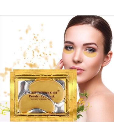 Anti Aging Crystal 24K Gold Powder Gel Collagen Eye Masks Sheet Patch (20 Pairs) 1 Count (Pack of 20)
