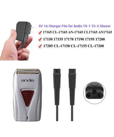 5V 1A Andis Shaver Charger Power Cord Replacement - Compatible with 17150/17165 TS-1/TS-2 Foil Shaver - Buy Online on GoSupps.com