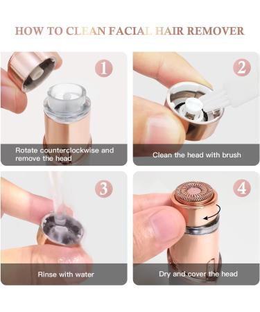 Facial Hair Removal for Women - Portable Rechargeable Lady Shaver & Painless Milky White Face Hair Remover - Buy Online on GoSupps.com